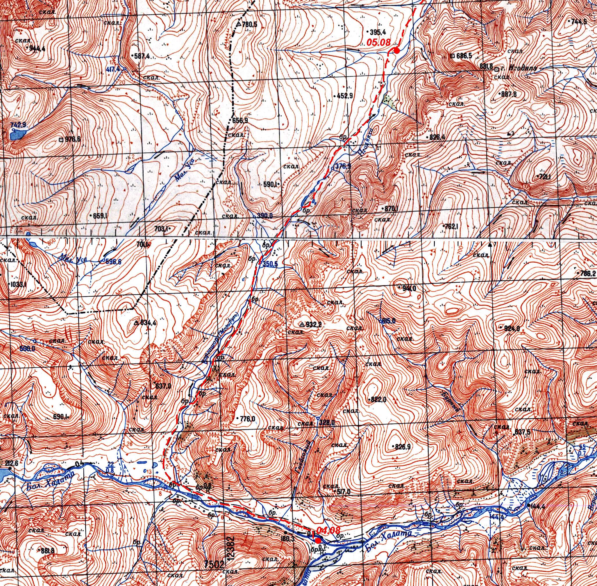 Полярный урал карта топографическая