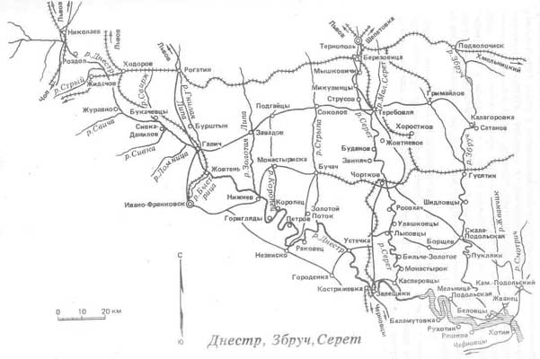 Карта реки буг