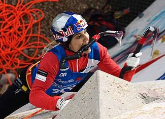  Финалы трудности на чемпионате мира UIAA по ледолазанию в Саас-Фе