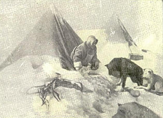 Ледниковый щит и люди на нем
