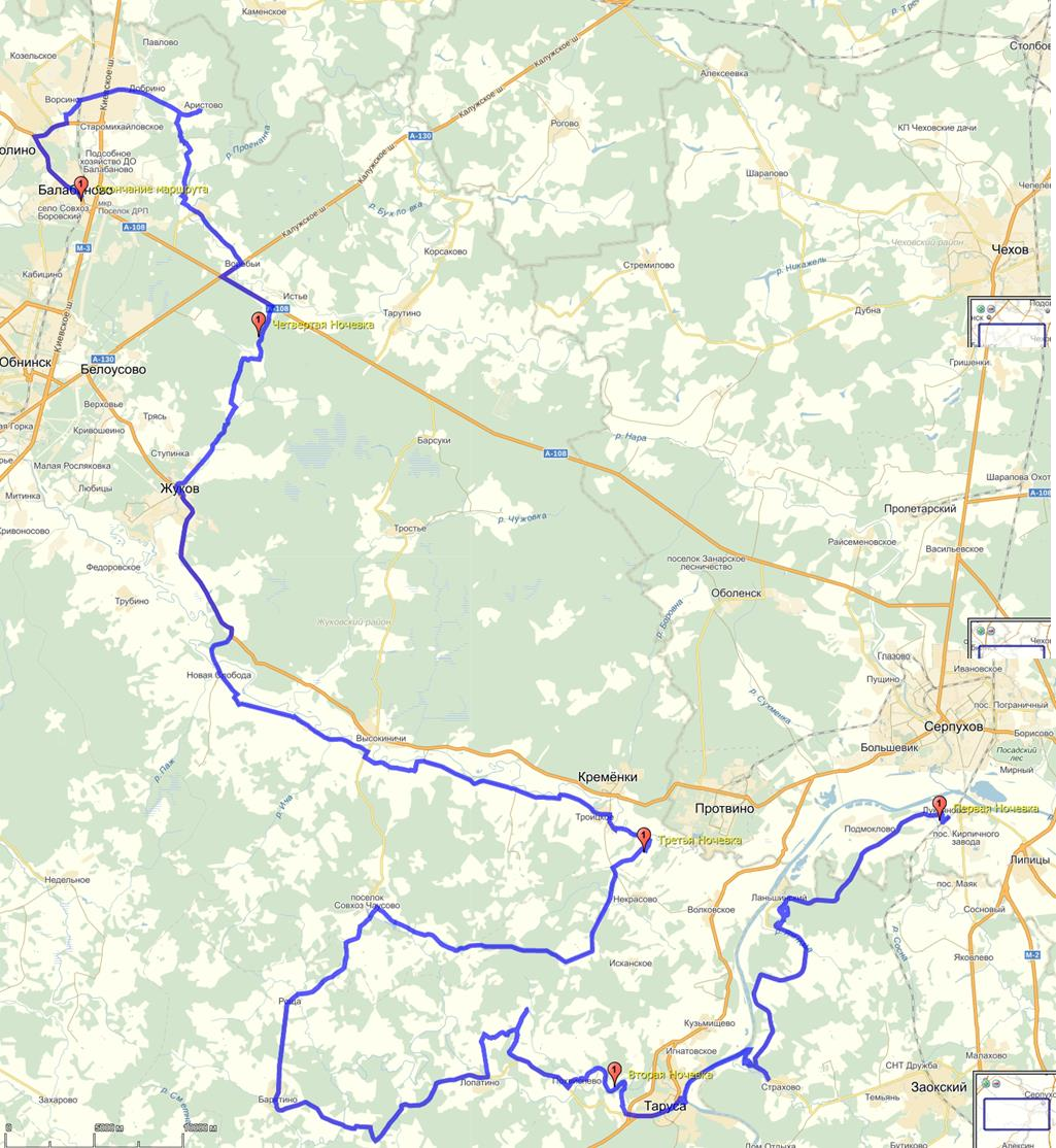 Отчет о прохождении велосипедного некатегорийного туристского спортивного маршрута с элементами 2 категории сложности по Московской, Тульской и Калужской областям